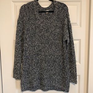 Grey knitted oversized sweater